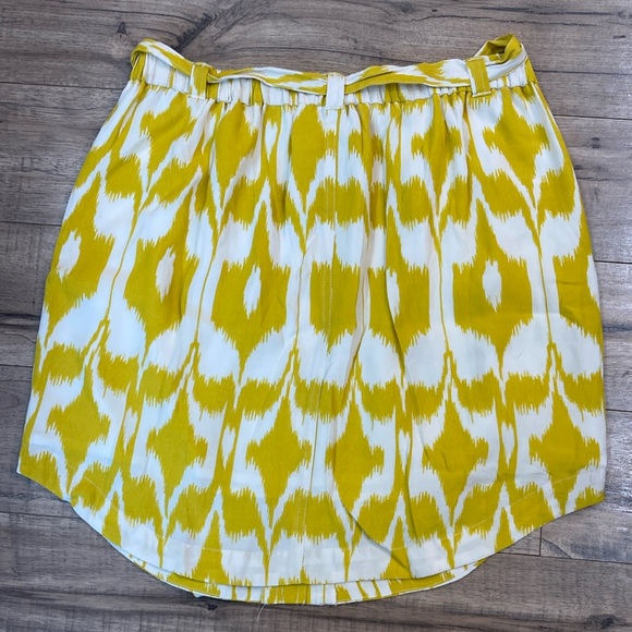 NWT Ann Taylor LOFT Ikat Islander button Skirt Petites Medium Lemon Yellow (P26) - Picture 9 of 9